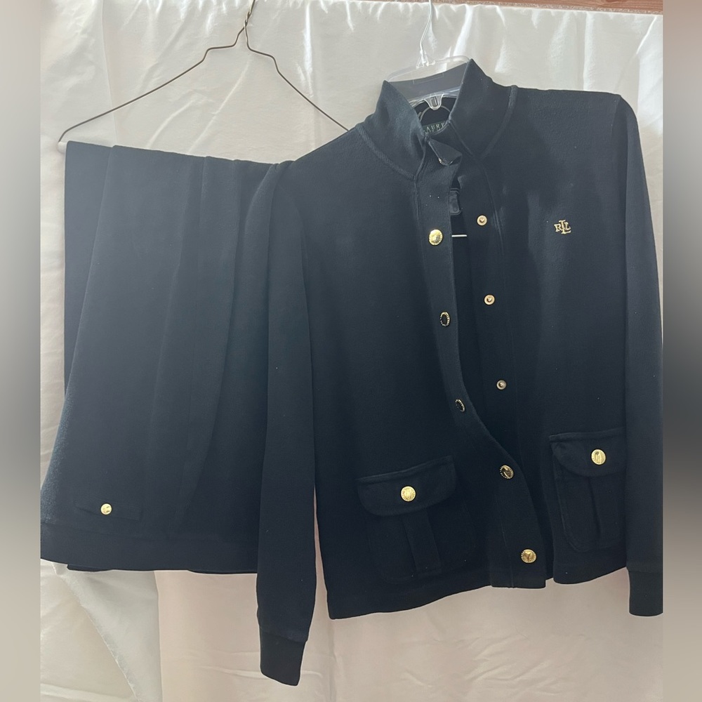 RL Black jacket pant set